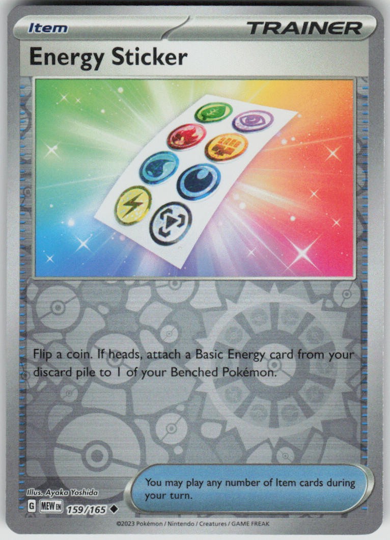 Pokemon Energy Sticker Uncommon SV: Scarlet & Violet 151 159/165 NM