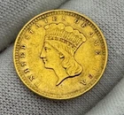 1856 U.S. $1 Gold Indian Princess Head Coin  1.66g