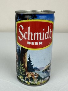 1969 YELLOW BAND SCHMIDT PULLTAB BEER CAN DIV ASSO ST PAUL DEER BAMBI