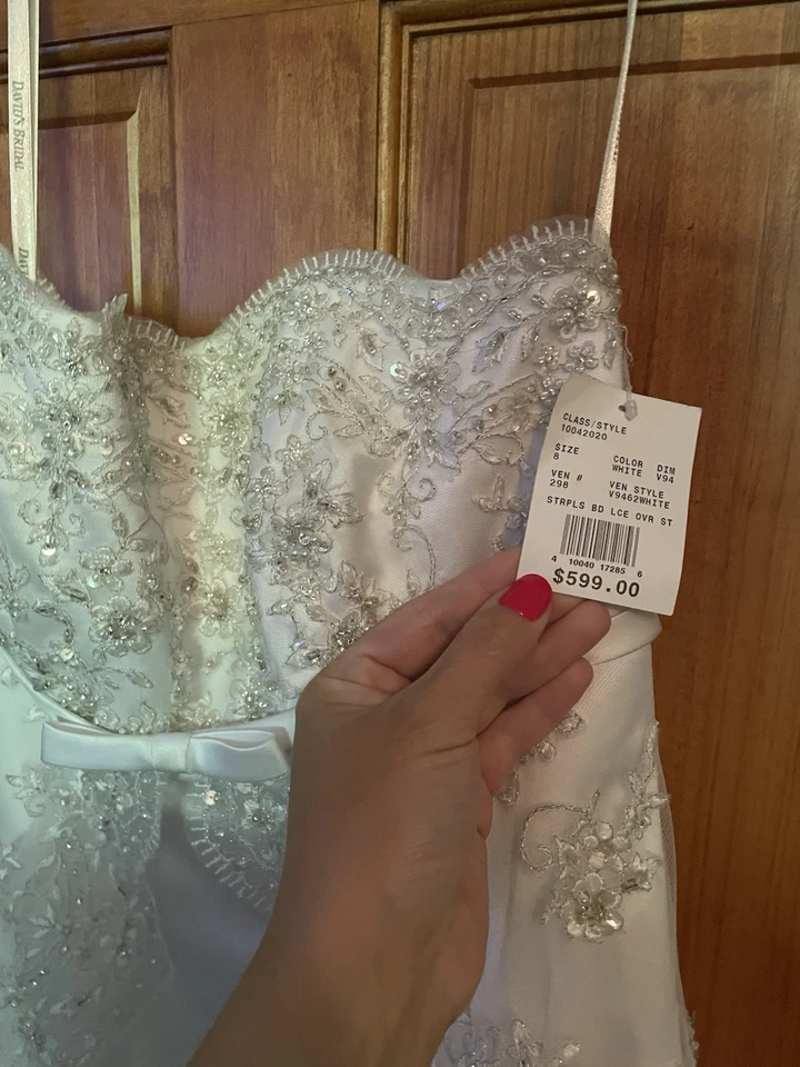 Vestido de novia David's talla 8 nuevo con etiquetas Foto 2 de 4