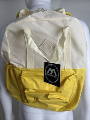 Metropack Unisex Yellow and Beige Backpack
