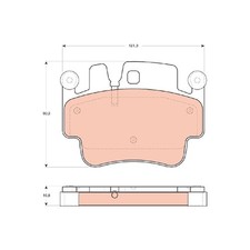Satz Bremsbeläge Bremsklötze hinten für Porsche 911 996 997 | 24250968