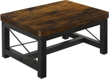 Wooden Step Stool for Adults, Heavy Duty Step Stool for High Bed with Non-Slip F