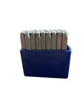 6MM 1/4" 27 Piece Letter Stamp Punch Set for Imprinting Metal Wood Leather S10