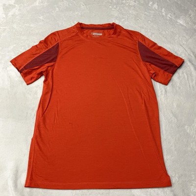 Ibex Merino Weightless Wool Orange T Shirt Hiking Merino Base Layer Mens S