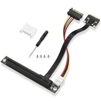 Mini PCIE Wireless Network Card to PCIe X16 Extender Riser Cable 20CM