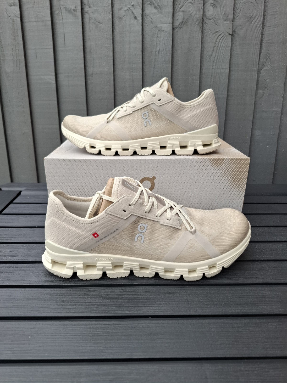 On Cloud X 4 AD 'Pelican Ghost' Men's Trainers Shoes Size 10 (UK) RRP £160