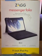 ZAGG Messenger Folio - Bluetooth, Tablet Keyboard Case iPad Pro 11" Black