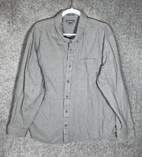 Eddie Bauer Classic Fit Long Sleeve Button Down Shirt Mens Size XXL Gray Cotton