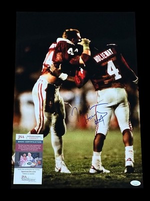 Jamelle Holieway Oklahoma Sooner Signed Autograph 13x19 Photo JSA Brian Bosworth