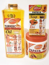 Veet Gold Turmeric Super Brightening Oil- Papaya Cream - Soap