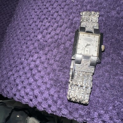 Lois Hill Watch Sterling Silver Bracelet White Face SWISS Watch LH-0002