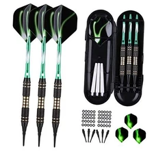 Soft tip Darts Set 18/20 Grams - Professional Darts Plastic Tip with 18g-GREEN