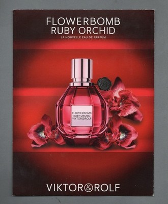 Large Ice Card - Ruby Orchid Flowerbomb by Viktor & Rolf 15cm x 19cm