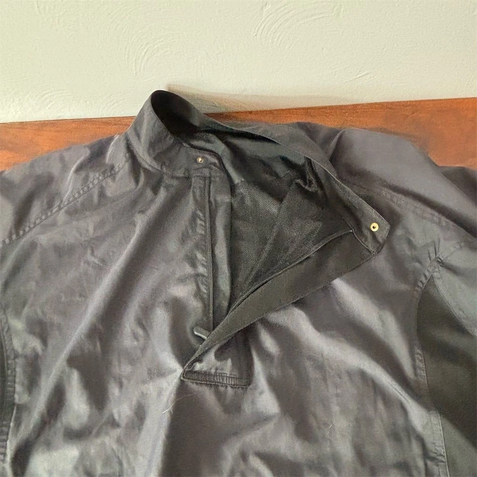 Jaqueta corta-vento Ben Hogan masculina preta tamanho G meio zíper casual - Imagem 2 de 4