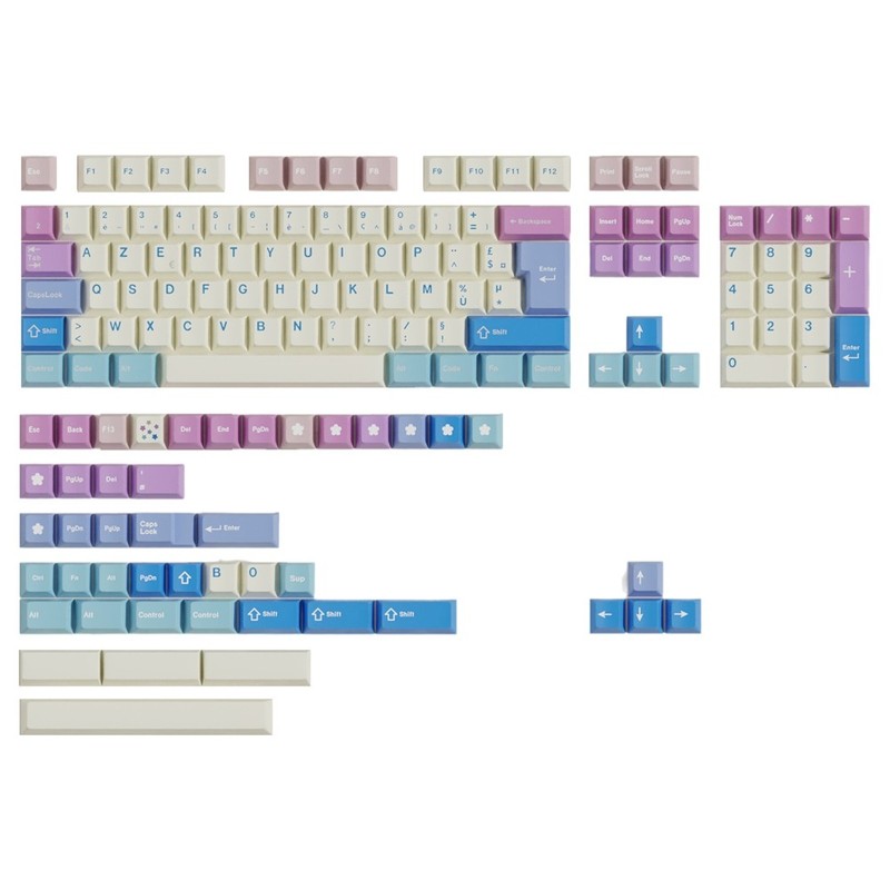 150 Keys Keycaps PBT Material Keyboard Keycaps Cherry Profile Sublimation3973