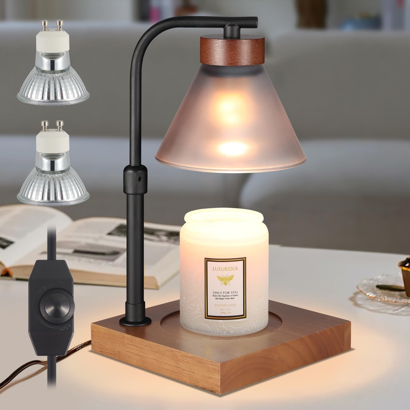 Dimmable Electric Candle Warmer Lamp for Scented Wax Melts
