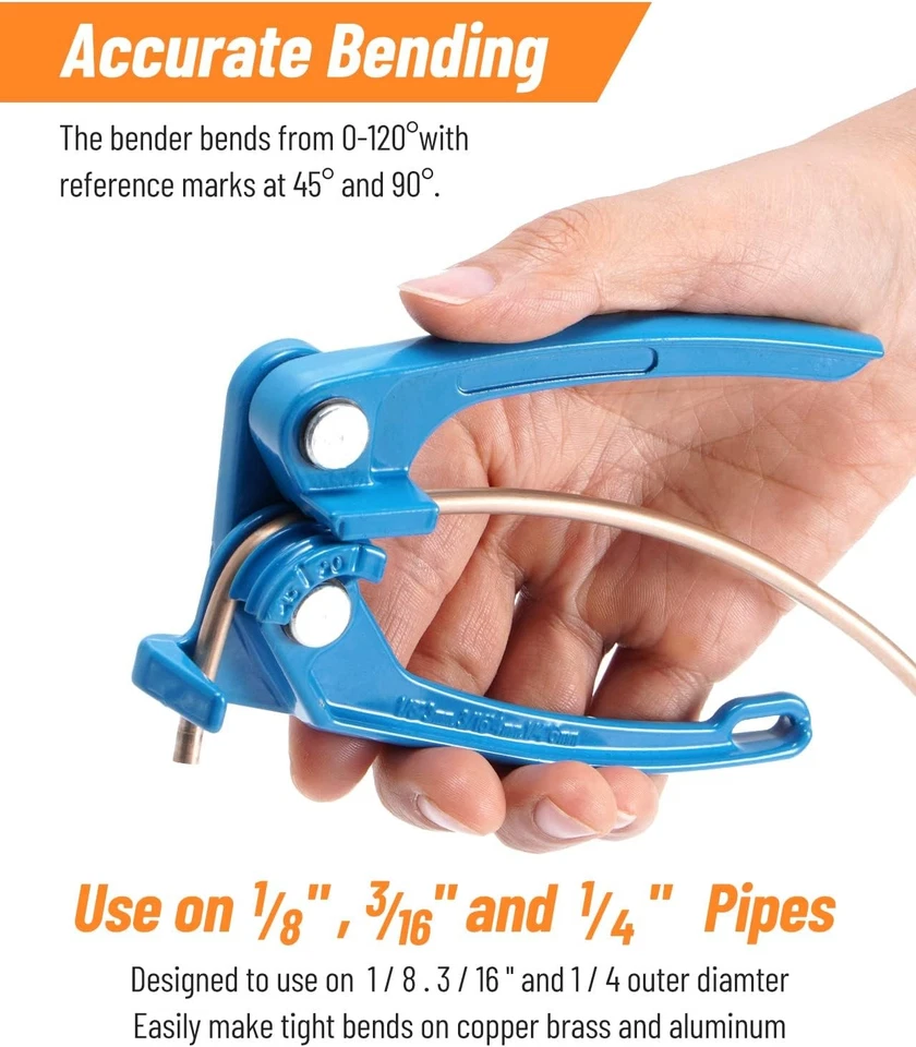 New 25FT 3/16 Copper Pipe Flaring Tool & Tube Bender Brake Line Pipe Repair Kit - Imagem 4 de 4