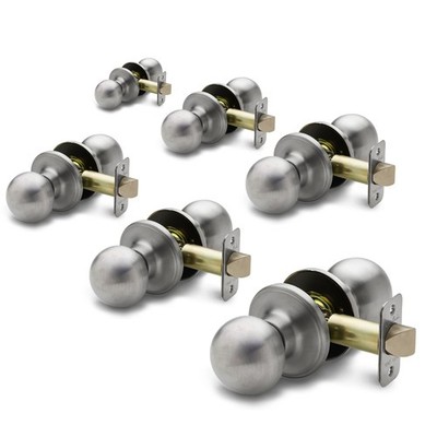 Copper Creek Passage Interior Door Knob   ANSI 6 Pack, Satin Stainless