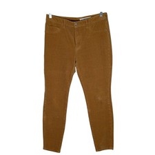 Anthropologie Pilcro Mustard Velvet High Rise Skinny Jeans 32