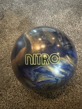 Ebonite Nitro Bowling Ball - 12.1 Ounce - Youth Drilled - Vintage - Very Good