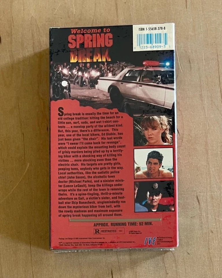 Horror Slasher Movie WELCOME TO SPRING BREAK aka NIGHTMARE BEACH 1989 Sealed VHS - Image 3 of 4