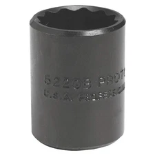 PROTO J5214B Socket, Steel, Blk Oxd, 7/16 in 1AK21