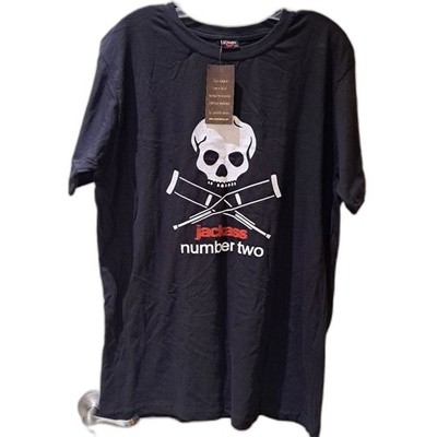 Jackass Number Two black t-shirt 2006 movie merch adult unisex size XXL, NWT