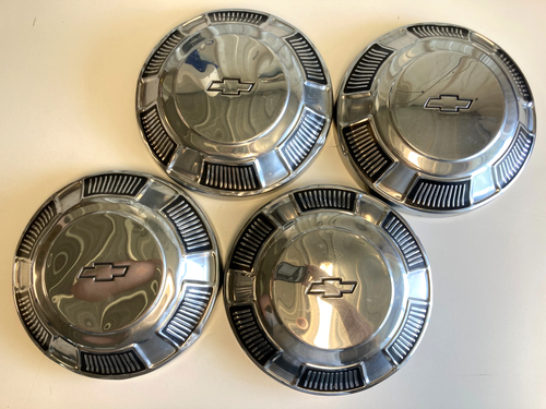 1968-1972 Chevrolet Impala Biscayne Belair Poverty Dog Dish Hub Caps 10.5 inches
