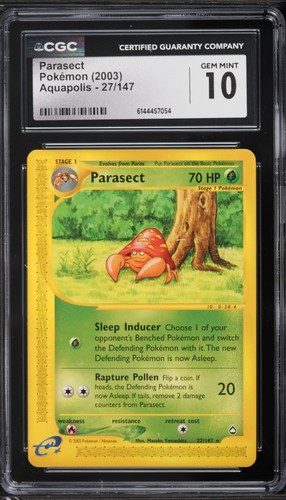Parasect graded CGC 10 for sale on eBay