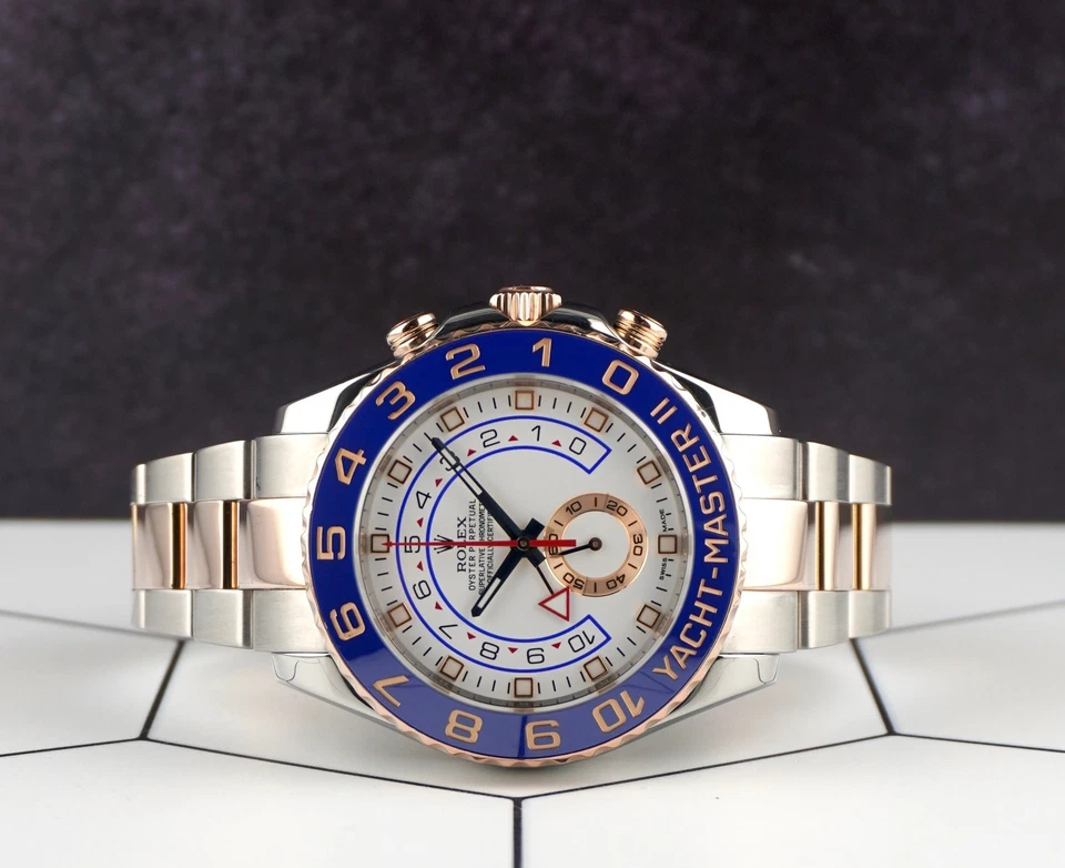 Часы Rolex Yacht-Master II 44 мм Oyster Perpetual розовое золото 18 карат керамическая сталь 116681 - Изображение 2 из 4