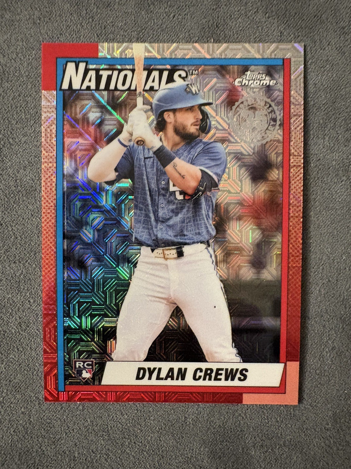 2025 Topps Update Series Dylan Crews 1990 Chrome Silver Pack Mojo RC #U90C-91