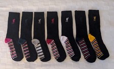 Image of 7 Pairs Of Liverpool FC Crest  Multi Coloured Socks 7-11 New With Out Tags