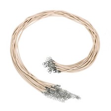20Pcs Waxed Necklace Cord Bulk Khaki 2mm Dia 24" Necklace String Rope