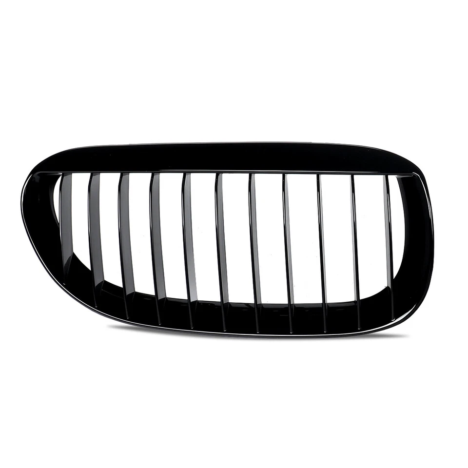 For 2004-2010 BMW E63 E64 M6 645Ci 650i 2D Gloss Black Front Kidney Grill Grille — 第 4/4 张图片