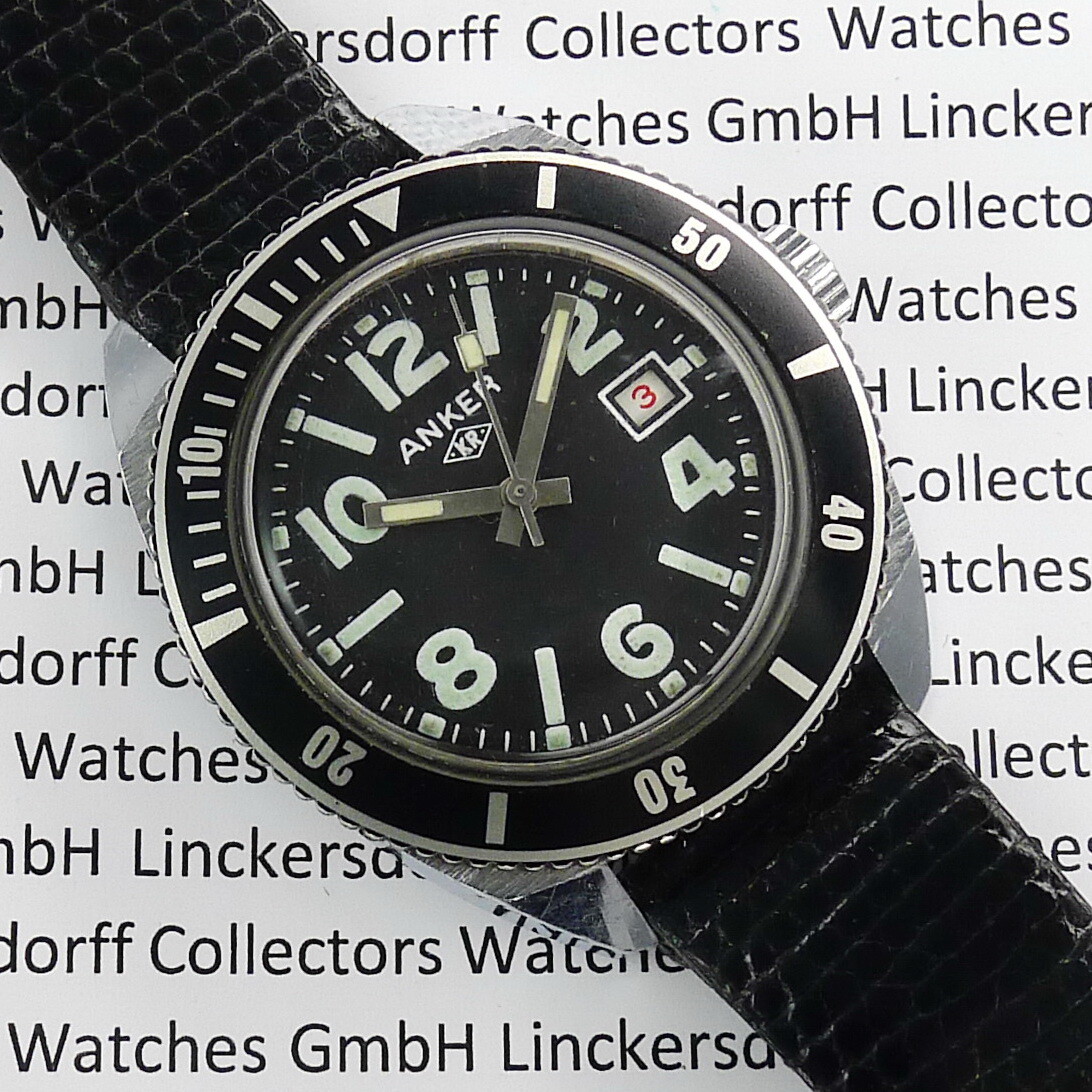 ANKER Military Taucheruhr Kult- Herren Stahl Armbanduhr Handaufzug aus den 