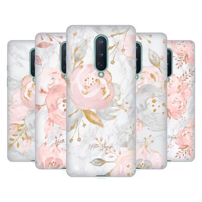 NATURE MAGICK PINK GLITZER BLUMEN AUF MARMOR GEL HANDYHÜLLE GOOGLE ONEPLUS PHONE