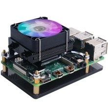 Geeekpi Raspberry Pi 3  4 Fan, Low-Profile Cpu Cooler With Rgb Cooling Black 