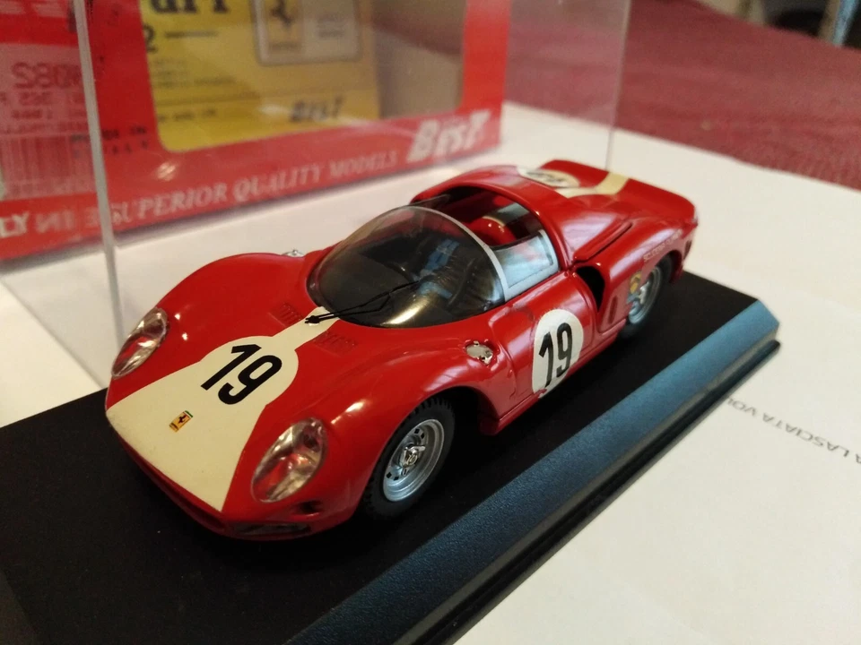 BEST MODEL 1:43 FERRARI 365 P2 MAIRESSE/MULLER LE MANS 1966 NUOVO CON BOX - Immagine 2 di 4