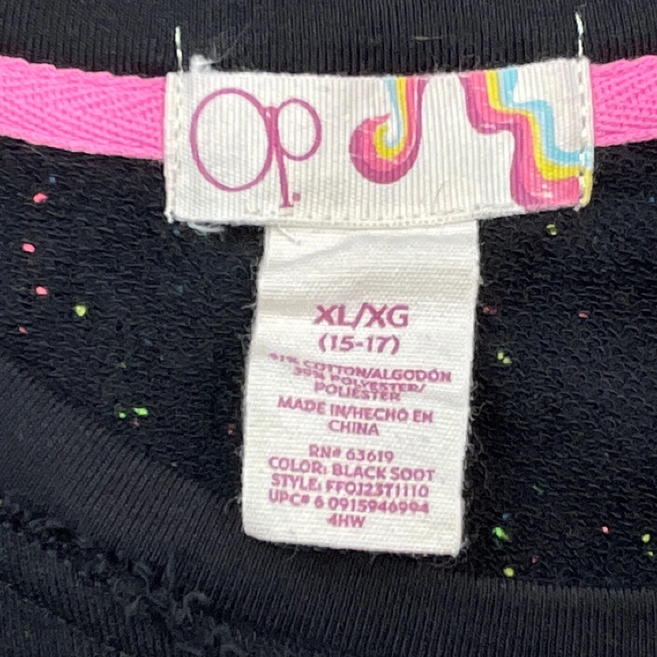 Sunset Rock Fest 1997 Shirt Girls Extra Large Black Speckled Crop Cuffed Sleeve - Image 4 of 4