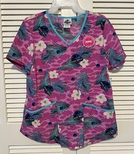 Jurassic World Dominion Pink Scrub Top-S  BRAND NEW WITH TAGS  