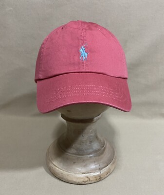 Polo Ralph Lauren Men’s Chino Cotton Baseball Cap Hat Light Red, One Size 