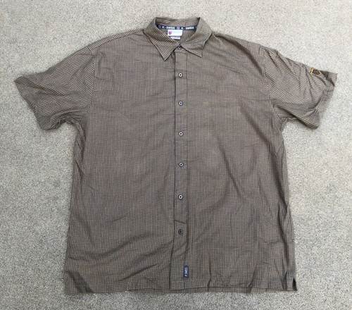 K-Swiss Men's Vintage Plaid Button Down LARGE Sport Athletic Shirt 1118