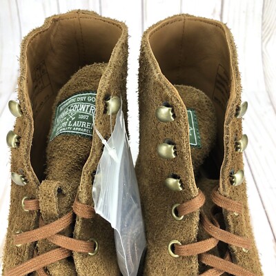 Polo Country Ralph Lauren Enville Combat Boots Brown Suede  display picture 3