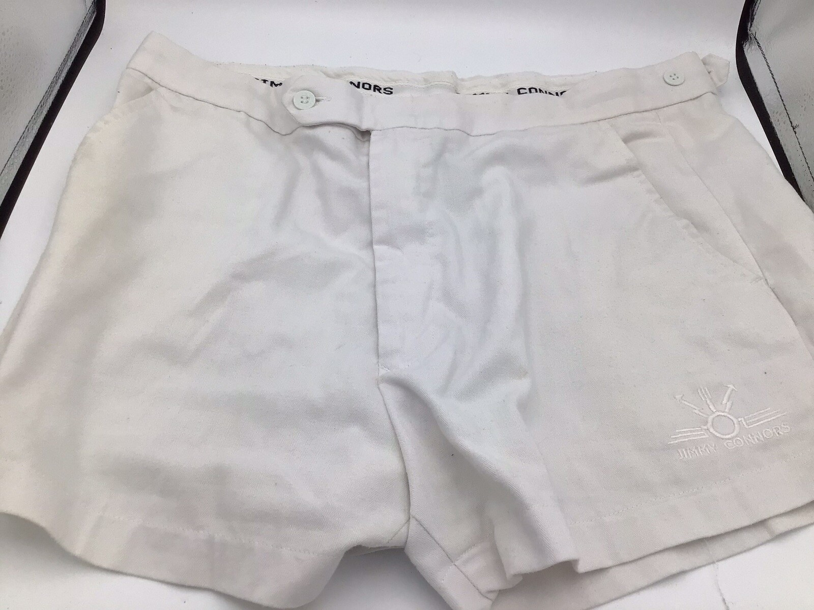 Original Vintage 80s Jimmy Conners White Tennis Workout Shorts Men's