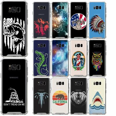 For [Samsung Galaxy S8] Slim Fit Tough Clear Shock Bumper Case SET9