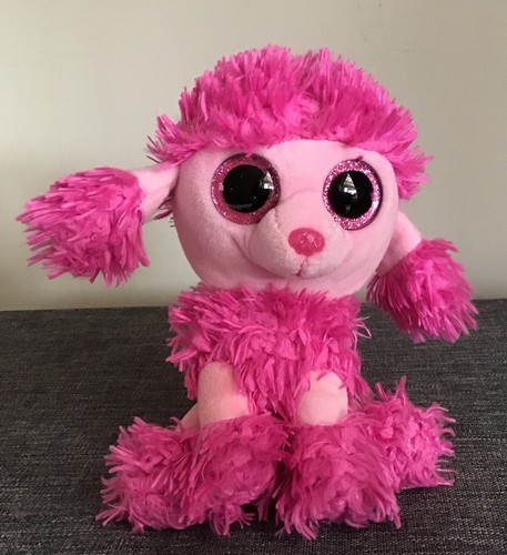 Ty Patsy TY Beanie Boo Boos Patsy the Pink Poodle Glitter Eyes 6