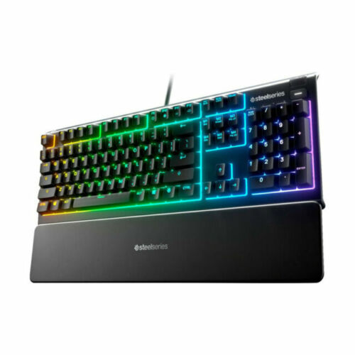 Clavier gaming - azerty - steelseries - apex 9 mini fr - sans pavé  numérique - rétroéclairé - noir 64840 - Conforama