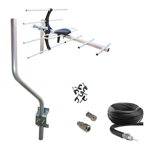 DIGITAL TV AERIAL KIT FREEVIEW HD INDOOR OUTDOOR LOFT CARAVAN SHED 4G 5G MINI - 第 12/19 張圖片