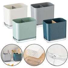 Kitchen Cutlery Holder Spoon Fork Utensils Storage Rack Drainer Multi-function